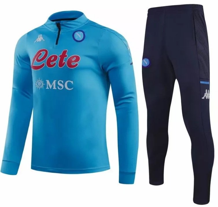 Kit treinamento oficial Kappa Napoli 2020 2021 Azul